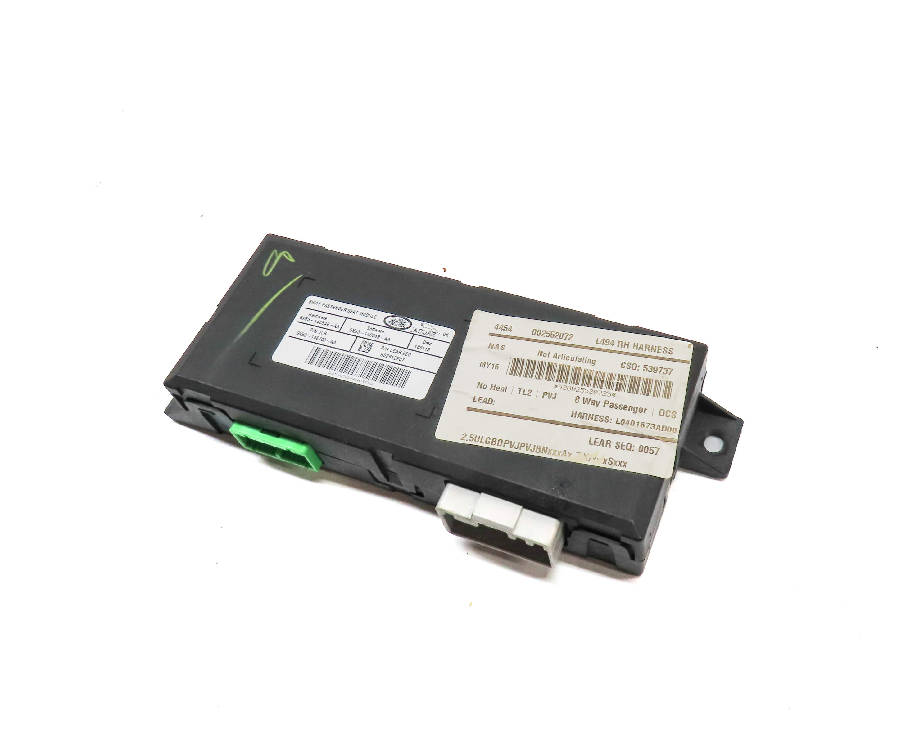2015 RANGE ROVER SPORT (L494) FRONT RIGHT PASSENGER SEAT CONTROL MODULE — exact item pictured